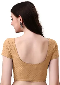 Stylish Beige Cotton Blend Stitched Blouse for women-thumb1