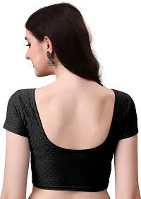 Stylish Black Cotton Blend Stitched Blouse for women-thumb1