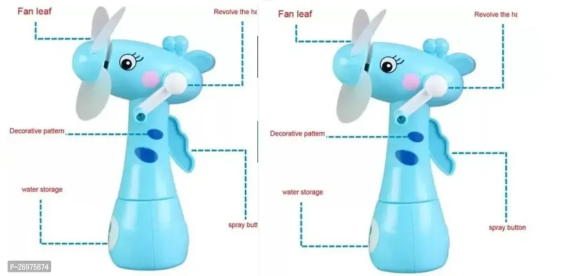 Trendy Fully Kids Mini Portable Blue Fan Toy For Kids- Pack Of 2