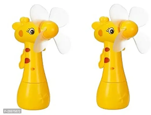 Kids Mini Portable Yellow Fan Toy For Kids- Pack Of 2-thumb0