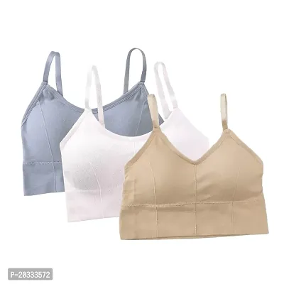 Buy Grisha Women Everyday Lightly Padded Bra Cotton Blend Non-Wired Full Coverage  Multiway Seamless Bra (Combo Pack of 3) (Gry-SKN-WHT, Free Size) Online In  India At Discounted Prices