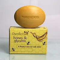 PureHerbs-Natural Herbal Honey  Glycerin Soap Bar Suitable For All Skin Types Pack of 2-thumb1