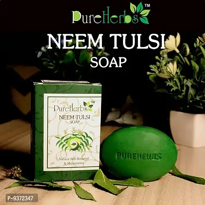 PureHebs-Neem Tulsi soap for Womens  Mens for Glowing, Nourishing  Moisturizing Skin  Acne Problem, Dry Skin with Vitamin E Pack of 2-thumb3