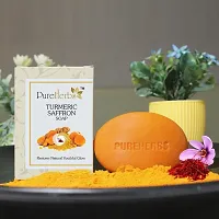 PureHerbs-Premium Turmeric  Saffron Handmade Soap protects from sun damage Pack of 2-thumb1