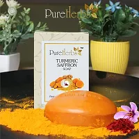 PureHerbs-Premium Turmeric  Saffron Handmade Soap protects from sun damage Pack of 2-thumb2