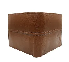 Men Tan Genuine Leather Wallet - Regular Size  (6 Card Slots)-thumb4