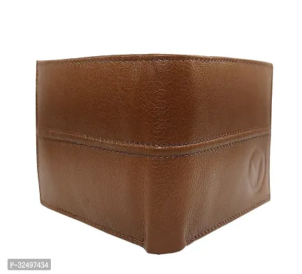 Men Tan Genuine Leather Wallet - Regular Size  (6 Card Slots)-thumb5