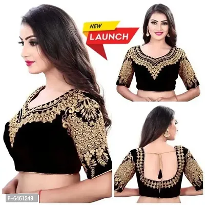 Attractive Art Silk Embroidered Stitched Blouse-thumb0