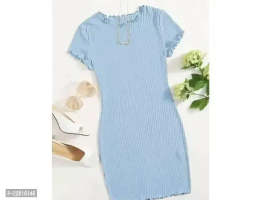 OCEANISTA Women Fit and Flare Light Blue Dress - Buy OCEANISTA Women Fit  and Flare Light Blue Dress Online at Best Prices in India | Flipkart.com
