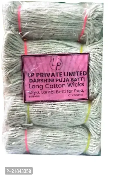 Darshini_Decor Box Pack of 2000 Pieces Long Cotton Twisted Wicks 5.5 inch