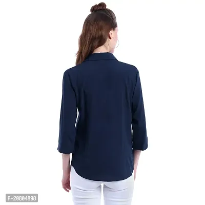 Elegant Multicoloured Crepe Solid Shirt For Women Pack Of 2-thumb3