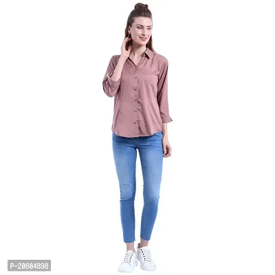 Elegant Multicoloured Crepe Solid Shirt For Women Pack Of 2-thumb2