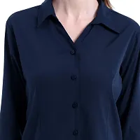 Elegant Multicoloured Crepe Solid Shirt For Women Pack Of 2-thumb3