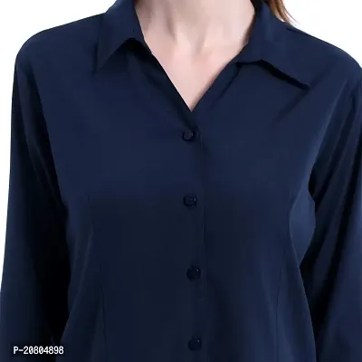 Elegant Multicoloured Crepe Solid Shirt For Women Pack Of 2-thumb4
