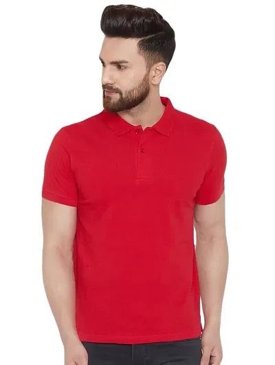 Elegant Cotton Solid Polos Tees