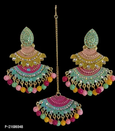 Traditional Golden Metal Jhumkas Earrings For Women