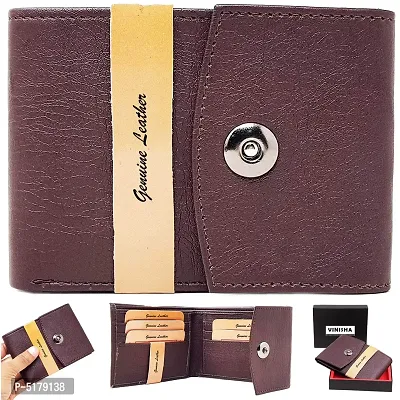 Artificial Leather Wallet For Men Brown Gents Purse With Magnet Lock