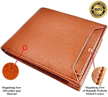 Artificial Leather Wallet For Men Tan Gents Purse With Separable ATM Card Holder-thumb2