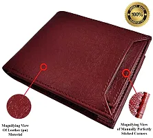 Artificial Leather Wallet For Men Brown Gents Purse With Separable ATM Card Holder-thumb2