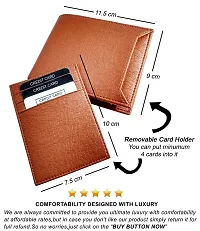 Artificial Leather Wallet For Men Tan Gents Purse With Separable ATM Card Holder-thumb4