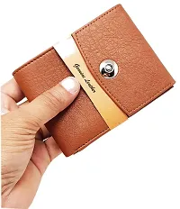 Artificial Leather Wallet For Men Tan Gents Purse With Magnet Lock-thumb4