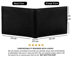 Artificial Leather Wallet For Men Black Gents Purse With Removable ATM Card Holder-thumb4