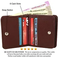 Artificial Leather Wallet For Men Brown Gents Purse With Snap Lock Double Partition-thumb2