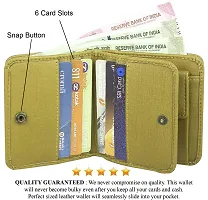 Artificial Leather Wallet For Men Beige Gents Purse With Snap Lock Double Partition-thumb2