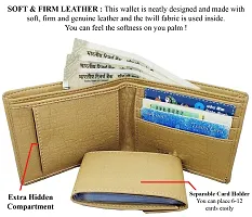 Artificial Leather Wallet For Men Beige Gents Purse With Removable ATM Card Holder-thumb3