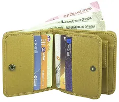 Artificial Leather Wallet For Men Beige Gents Purse With Snap Lock Double Partition-thumb1