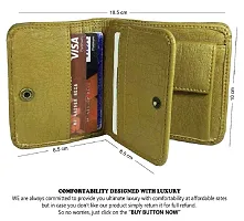 Artificial Leather Wallet For Men Beige Gents Purse With Snap Lock Double Partition-thumb4