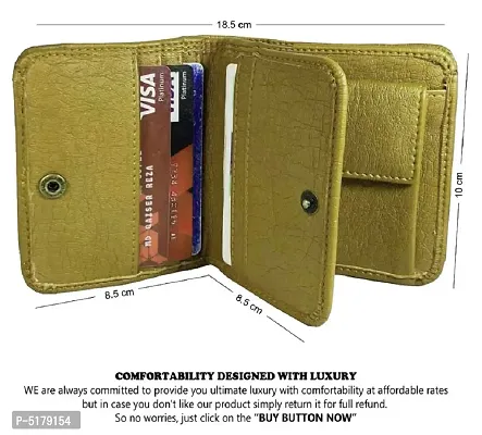 Artificial Leather Wallet For Men Beige Gents Purse With Snap Lock Double Partition-thumb5