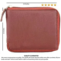 Artificial Leather Wallet For Men  Women Brown Ladies  Gents Purse With Round Zip-thumb4