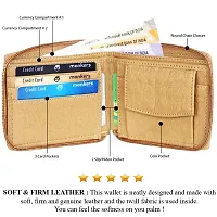 Artificial Leather Wallet For Men  Women Beige Ladies  Gents Purse With Round Zip-thumb2