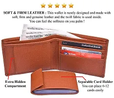 Artificial Leather Wallet For Men Tan Gents Purse With Removable ATM Card Holder-thumb3