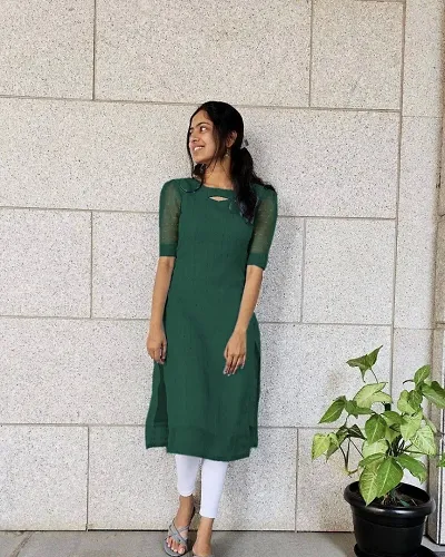 Stylish Silk Self Design Kurta For Women