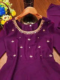 Fancy Georgette Kurta With Dupatta For Women-thumb1