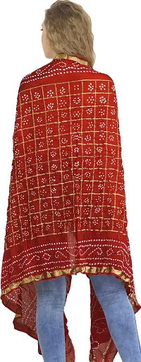 Stylish Silk Tie And Dye Red Dupattas For Women-thumb1