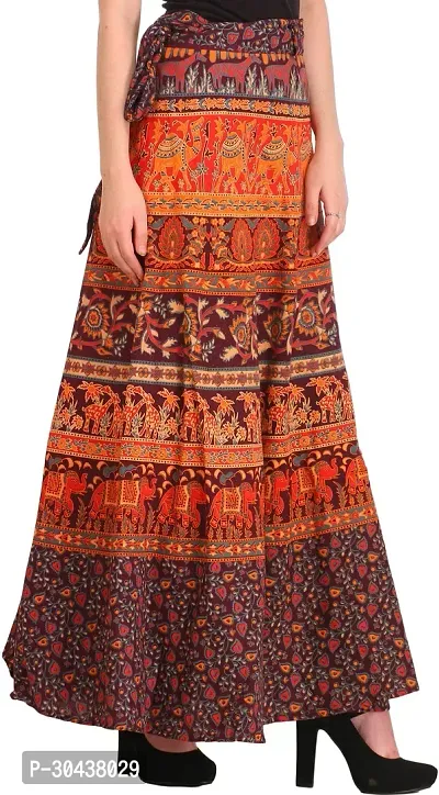 Fudge Wrap-Around Long Skirt From Pilkhuwa With Printed Animals-thumb2