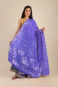 Stylish Art Silk Paisley Print Blue Dupattas For Women-thumb2