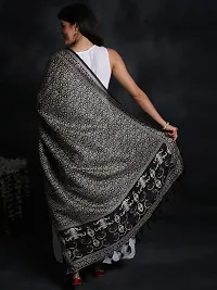 Stylish Satin Printed Black Dupattas For Women-thumb2