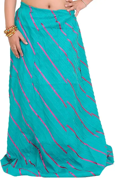 Bright Long Ghagra Anchor Skirt with Stitched Ribbons