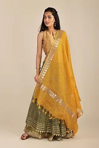 Stylish Cotton Tie And Dye Yellow Dupattas For Women-thumb2