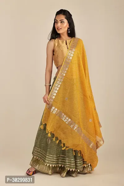 Stylish Cotton Tie And Dye Yellow Dupattas For Women-thumb3