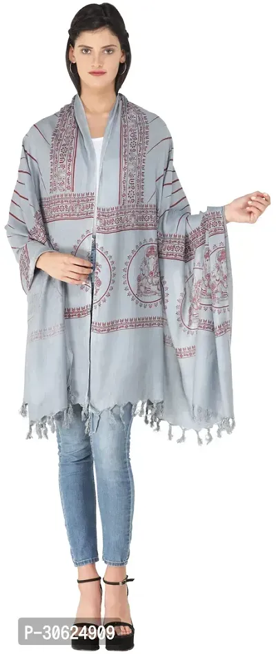 Exotic India Tradewinds Lord Ganesha Hindu Prayer Shawl from Banaras-thumb4