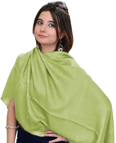 Exotic India Sap Plain Water-Pashmina Reversible Stole from Nepal