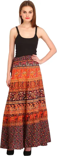 Fudge Wrap-Around Long Skirt From Pilkhuwa With Printed Animals-thumb4