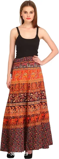 Fudge Wrap-Around Long Skirt From Pilkhuwa With Printed Animals-thumb5