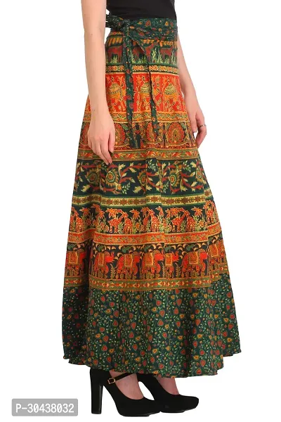 Ponderosa Pine Wrap-Around Long Skirt From Pilkhuwa With Printed Animals-thumb2