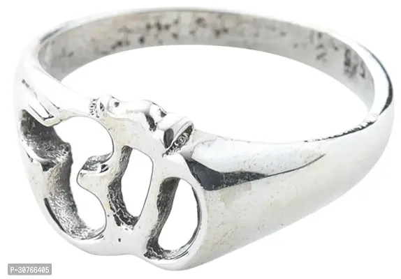 Exotic India OM (AUM) Sterling Silver Ring-thumb2